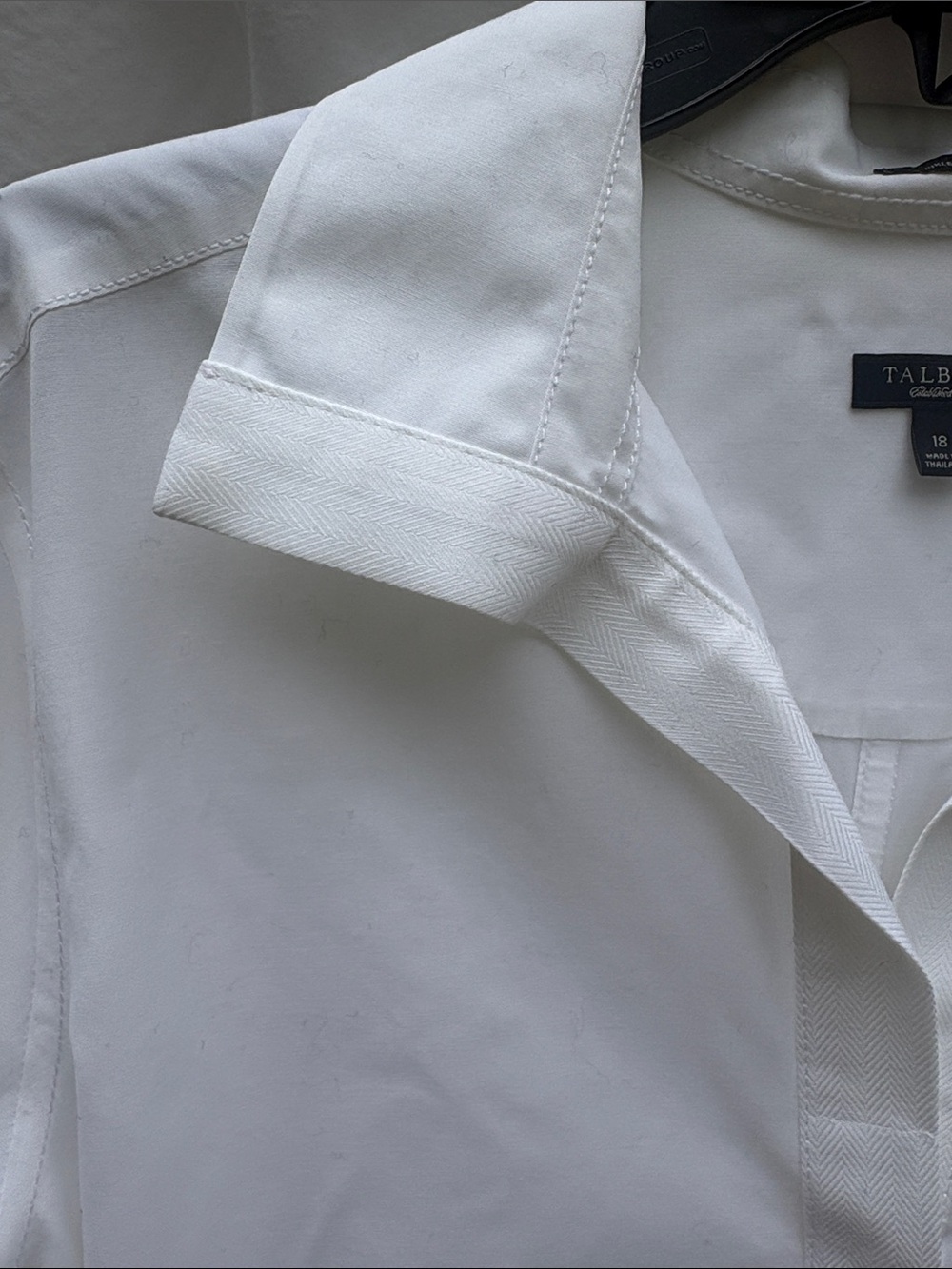 Talbots White Wrinkle-Resistant 3/4-Length Sleeved Shirt - Picture 4 of 14